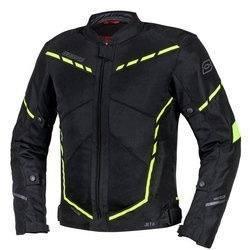 Motocyklowa Kurtka Tekstylna Ozone Jet II Black/Fluo Yellow