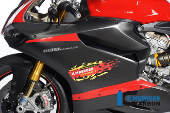 Panel boczny owiewki lewy - carbon Ducati Panigale 1199 (12-14) / 1299 Panigale ILMBERGER VEL.003.D1199.K