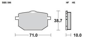 KLOCKI HAMULCOWE SBS 596 HS