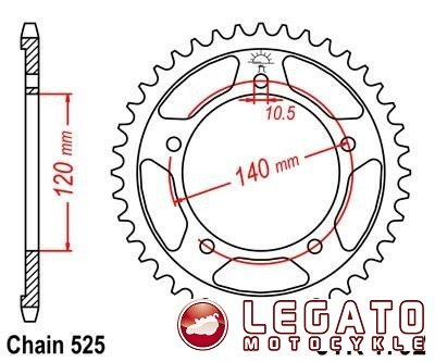 ZĘBATKA NAPĘDOWA JT TYŁ (525)