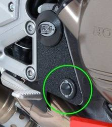 ZAŚLEPKA RAMY RG RACING HONDA VFR800 14-, PRAWA DÓŁ BLACK