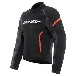 LETNIA KURTKA MOTOCYKLOWA DAINESE AIR FRAME 3 TEX JACKET CZARNA/CZERWONA-FLUO