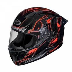 Kask Motocyklowy Ozone Integralny Sprint Black/Grey/Fluo Red