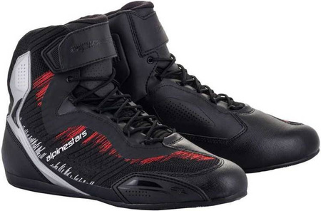 BUTY ALPINESTARS FASTER-3 RIDEKNIT BLACK/SILVER BRIGHT RED