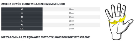 RĘKAWICE MOTOCYKLOWE 4SR SPORT CUP PLUS YELLOW