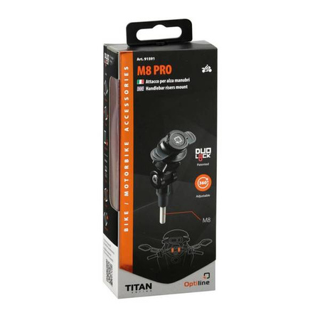 91591 Titan Opti M8 Pro, mocowanie na wsporniku kierownicy