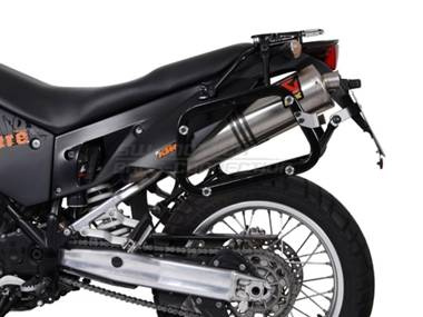 ZESTAW KUFRÓW BOCZNYCH TRAX ADV I STELAŻY SW-MOTECH KTM 950 ADV, BLACK 45/45L