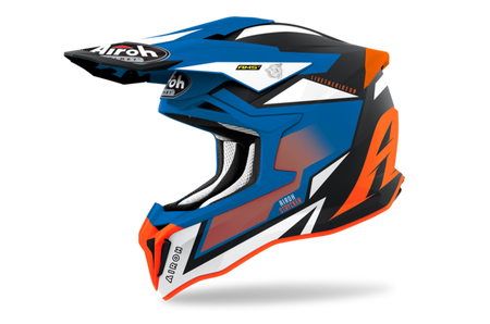 Kask Airoh Strycker Axe Orange Blue Matt