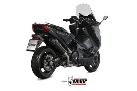 Mivv Układ wydechowy OVAL BLACK STAINLESS STEEL WITH CARBON CAP YAMAHA T-MAX 530 2017-2019