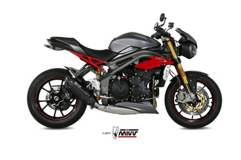 Mivv Tłumik końcowy SUONO BLACK stal nierdzewna TRIUMPH SPEED TRIPLE 1050 R / S / RS 2016-2017