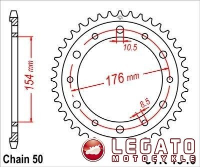 ZĘBATKA NAPĘDOWA JT TYŁ (530)