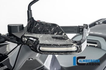 Osłona dłoni wysoka pod kierunkowskaz lewa - błyszcząca black diamond carbon BMW R 1300 GS od 2023 ILMBERGER BG.HPL.004.R23GS