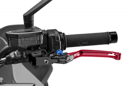 Regulowana dźwignia sprzęgła PUIG 4.0 EVO (z zawiasem, wymaga adaptera) Czerwony (R) 4210RR