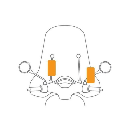 LAMPA UCHWYT NA TELEFON MONTOWANY NA KIEROWNICY DO SKUTERA