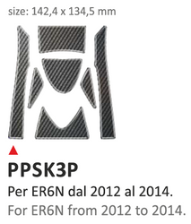 ONEDESIGN Naklejka na półkę kierownicy Kawasaki ER6N 2012/2014