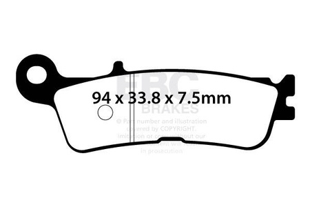 EBC Klocki hamulcowe FA755R (kpl. na 1 tarcze)