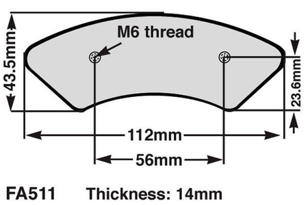 EBC Klocki kartingowe FA511 (1 kpl. na tarczę)