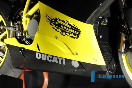 Osłona dolna typu bellypan z miejscem na boczną stopkę - carbon DUCATI 1098 S/R ILMBERGER VEO.018.D1098.K