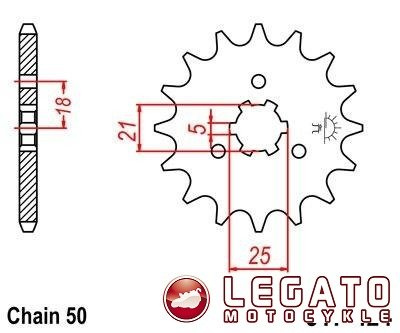 ZĘBATKA NAPĘDOWA JT PRZÓD (530)