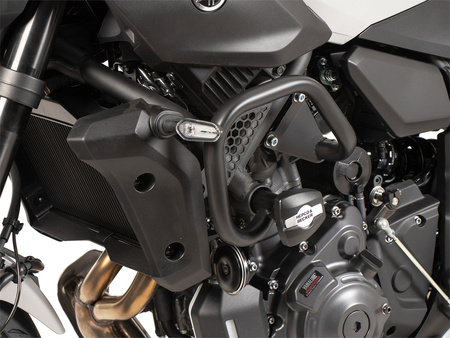 Engine protection bar black incl. protection pads for Yamaha MT-07 / Y-AMT (2025-)