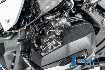 Osłona lewa dyszy wtryskiwacza - matowa czarna BMW R 1300 GS od 2023 Black Diamond Carbon ILMBERGER BM.EDL.031.R23GS