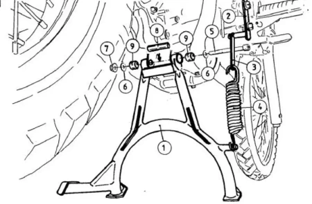 Yamaha XT 660 R/X (2004-2016) Stopka centralna