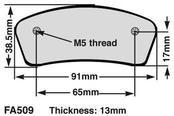 EBC Klocki kartingowe FA509B (1 kpl. na tarczę)