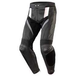 SPODNIE SKÓRZANE OZONE VOLT BLACK/WHITE