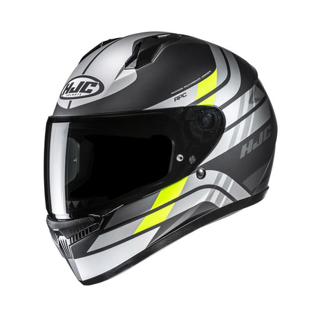 KASK MOTOCYKLOWY HJC C10 HIPER GREY YELLOW