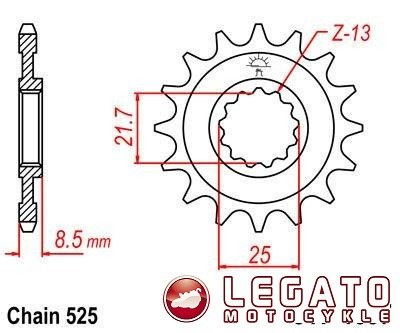 ZĘBATKA NAPĘDOWA JT PRZÓD