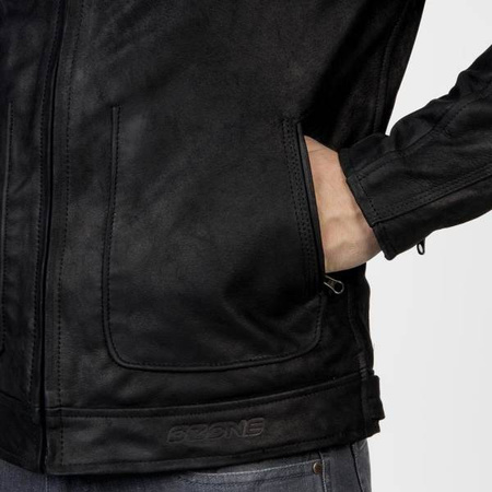 KURTKA SKÓRZANA OZONE SPARROW II BLACK