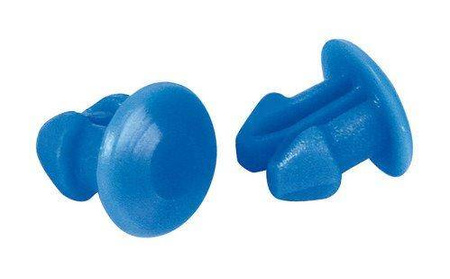 19915 Zestaw 100 sztuk zaślepek do ramki tablicy rejestracyjnej, niebieskie 