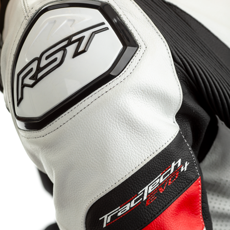 Skórzany Kombinezon Motocyklowy RST Tractech Evo 4 CE White/Red (2355)