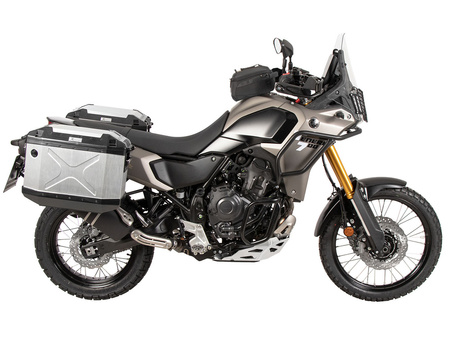 Sidecarrier Cutout stainless steel incl. Xplorer sideboxes silver for Yamaha Ténéré 700 (2025-)