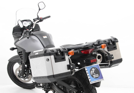 Sidecarrier Cutout stainless steel incl. Xplorer sideboxes silver for Suzuki V-Strom 650 ABS (2012-2016)