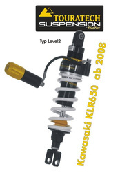Touratech Suspension shock absorber for Kawasaki KLR650 from 2008 type Level2/Explore HP