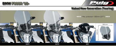 Owiewka PUIG do BMW F800R 15-20 (Touring) Niebieski (A) 8187A