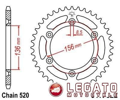 ZĘBATKA NAPĘDOWA JT TYŁ (520)