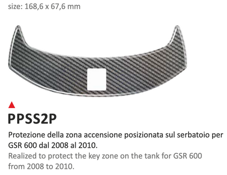 ONEDESIGN Naklejka na półkę kierownicy Suzuki GSR 600 2008/2010