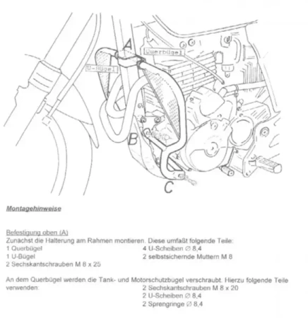 Honda SLR 650 (1997-1999)/Vigor 650 (1999-2002) Gmol silnika