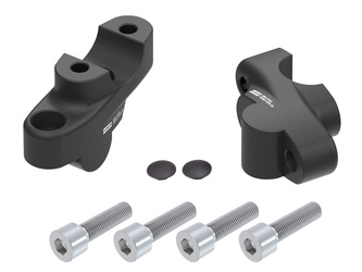 Offset Handlebar Riser for Honda CB 500 F (2013-2018), 30mm up, 21mm back - black