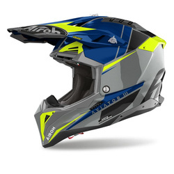 KASK AIROH AVIATOR 3 PUSH BLUE GLOSS