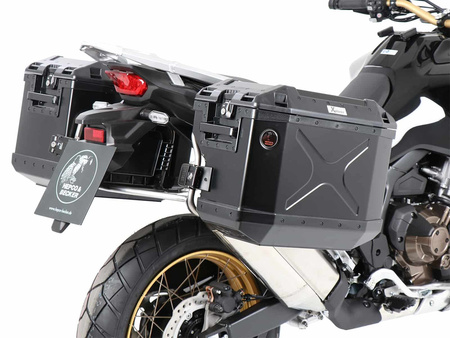 Sidecarrier Cutout stainless steel incl. Xplorer sideboxes black for Honda CRF 1100L Africa Twin (2019-2023) / Adventure Sports (2020-2023)
