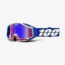 100 PROCENT GOGLE MODEL RACECRAFT ANTHEM KOLOR NIEBIESKI/BIAŁY/CZERWONY SZYBKA CZERWONE/NIEBIESKIE LUSTRO