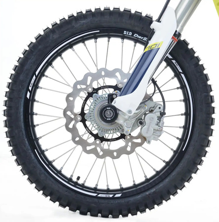 ZESTAW NAKLEJEK NA OBRĘCZ KOŁA NA RANT FELG RG RACING WHITE