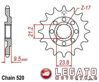 ZĘBATKA NAPĘDOWA JT PRZÓD