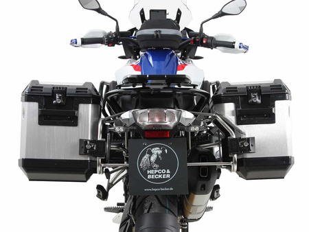 Sidecarrier Cutout stainless steel incl. Xplorer sideboxes silver for BMW R1250GS (2018-2023)