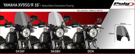 Owiewka PUIG do Yamaha XV950R Bolt 2014-2023 