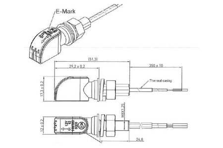 Daytona LEDowe kierunkowskazy "D-LIGHT MINI1", czarne 80758