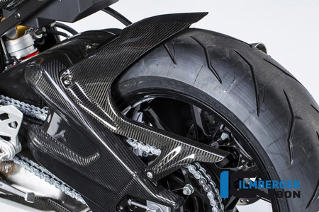 Tylny błotnik z górną osłoną łańcucha z ABS carbon - BMW S 1000 R (2014-obecnie) / S 1000 RR Street (2012-) / HP4 (od 2012) ILMBERGER KHO.032.S100S.K